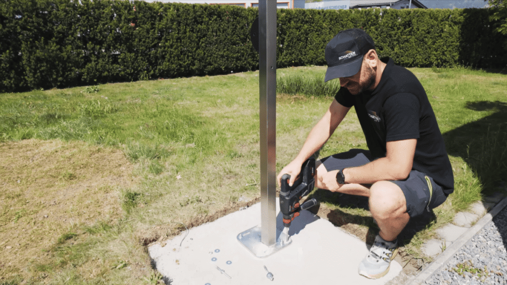 Sonnensegel Montage Zeltweg – Betonfundament