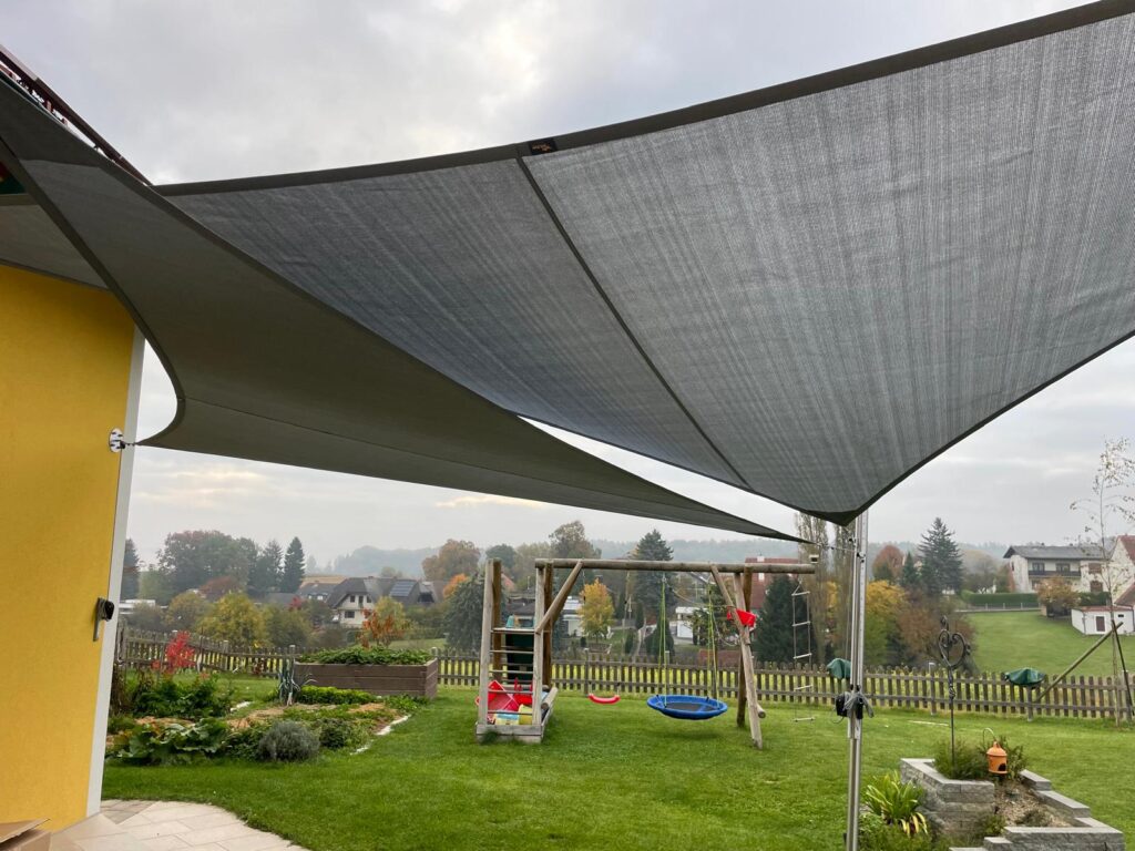 Sonnensegel doppelt von Schatten mit Stil
